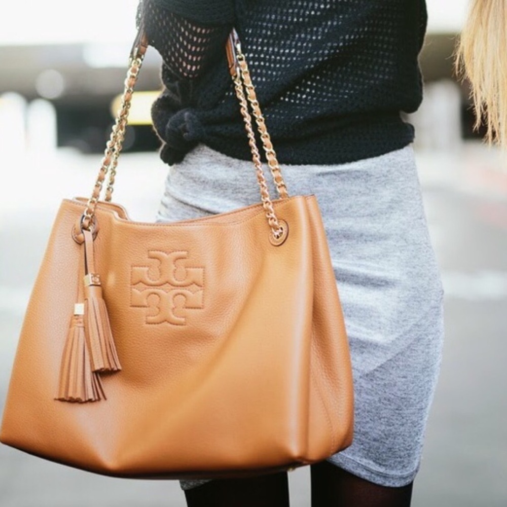 Tory burch slouchy chain Thea tote
